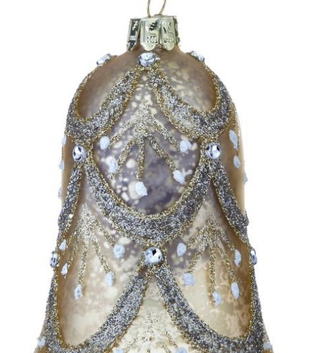 Gold Glass Vintage Bell Ornament