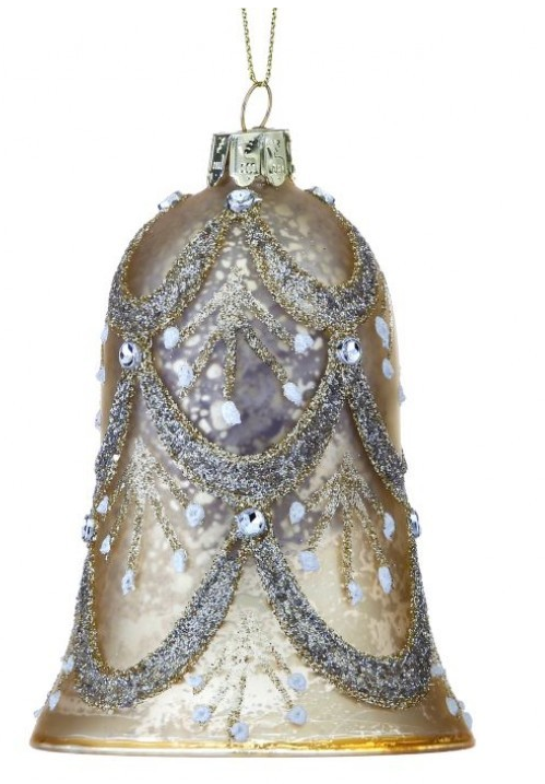 Gold Glass Vintage Bell Ornament