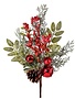 15" Frosted Jingle Bell Berry Spray