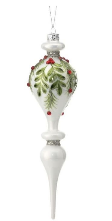 Glass Berry Leaf Ornament (4-Styles)