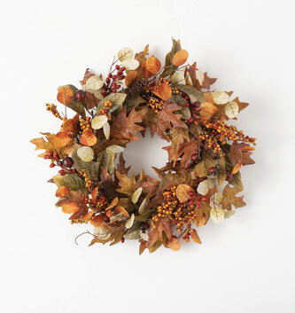 6.5" Mixed Leaf & Berry Mini Wreath
