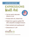 Indoor Outdoor Expressions Wall Art (5-Styles)
