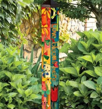 40" Love Garden Art Pole