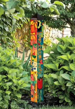 40" Love Garden Art Pole