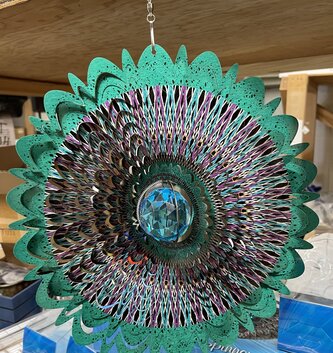 Large Crystal Mandala Wind Spinner