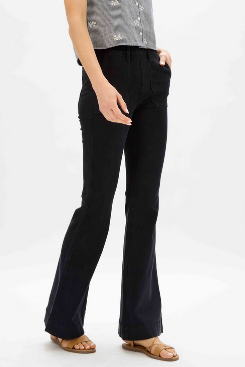 Judy Blue High Waist Pull On Super Flare Jeggings – Featherandvine