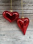 Glass Red Heart Ornament (2-Styles)