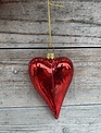 Glass Red Heart Ornament (2-Styles)