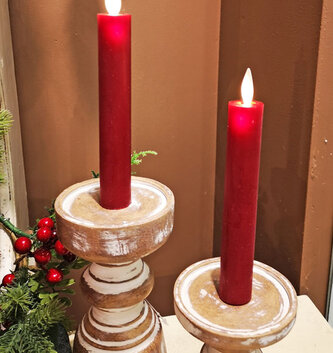 Set of 2 Battery Operated 9" Taper Candles