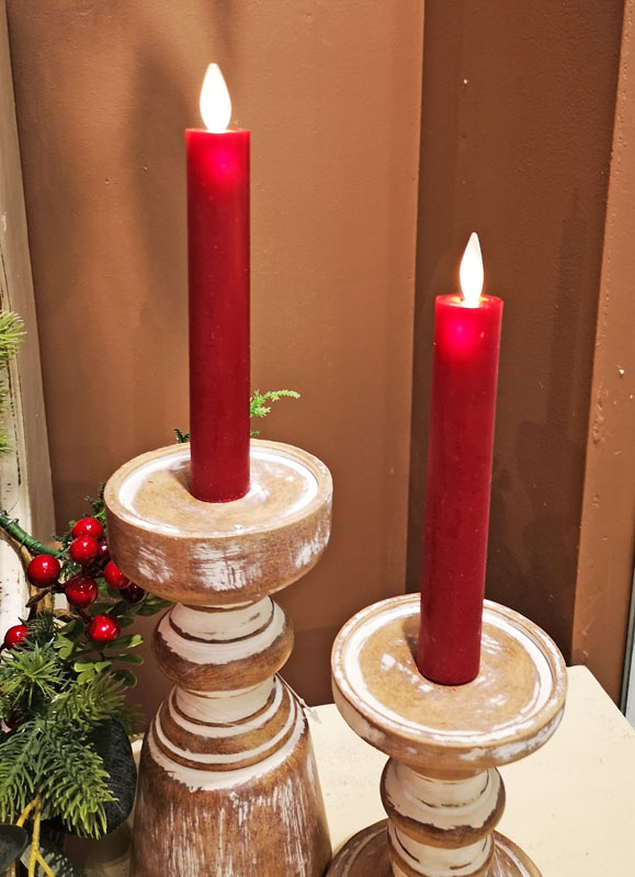 Set of 2 Battery Operated 9" Taper Candles