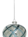 Vintage Mercury Glass Patterned Blue Ornament (3-Styles)