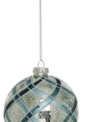 Vintage Mercury Glass Patterned Blue Ornament (3-Styles)