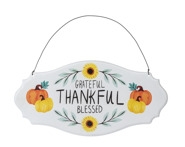 Hanging Metal Fall Message Sign (4-Styles)