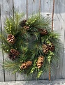 30" Pine Juniper Berry Cone Wreath