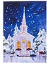 LED Tabletop Winter Church Canvas
