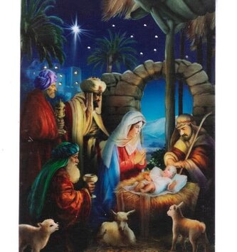 LED Tabletop Nativity Scene Canvas