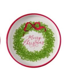 Christmas Message Wreath Saucer Plate (4-Styles)