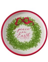 Christmas Message Wreath Saucer Plate (4-Styles)