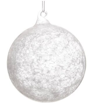 Frosted Glass Snow Round Ornament
