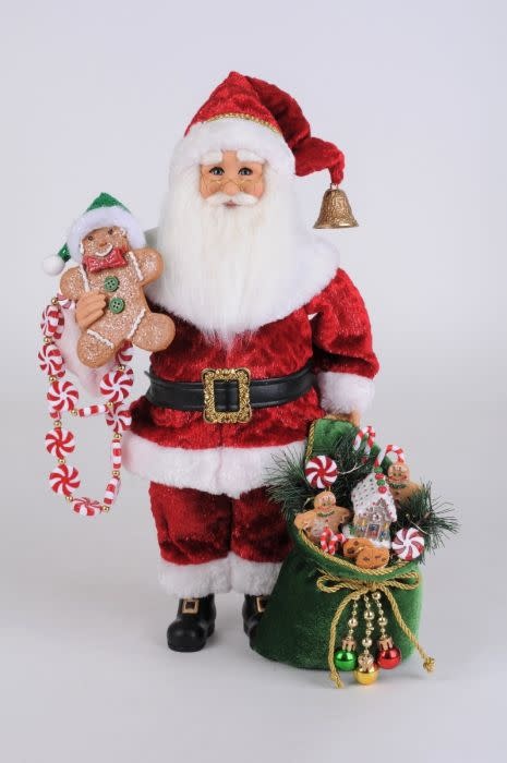 Karen Didion Peppermint & Goodies Santa