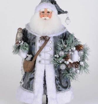 Karen Didion Lighted Snowy Serenity Santa