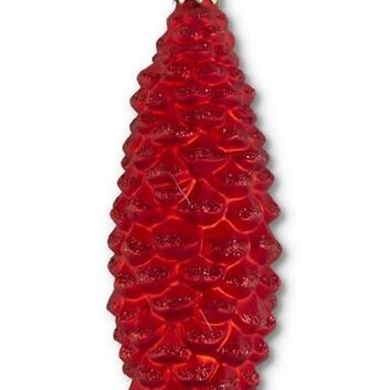 Red Glitter Pinecone Ornament