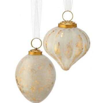 Glass Velvet Gold Ornament (2-Styles)