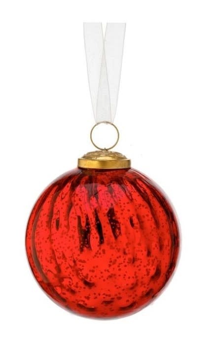 Mercury Glass Red Ornament (2-Styles)