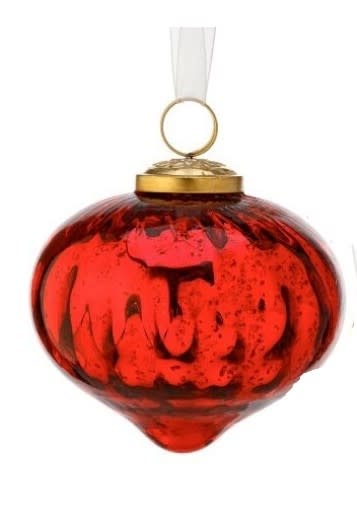 Mercury Glass Red Ornament (2-Styles)