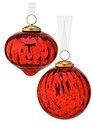Mercury Glass Red Ornament (2-Styles)