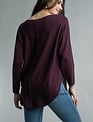 Tempo Paris Comfy Pull Over Back Button Sweater (4-Colors)