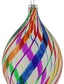 Multicolored Striped Glass Ornament (2-Styles)