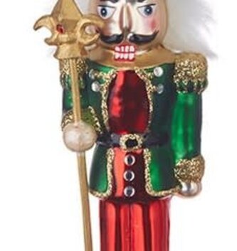 6.5" Glass Nutcracker Ornament (3-Colors)