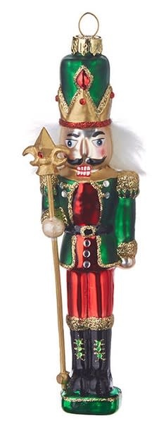 6.5" Glass Nutcracker Ornament (3-Colors)
