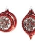 4" Red Vintage Reflector Ornament (2-Styles)