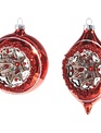 4" Red Vintage Reflector Ornament (2-Styles)