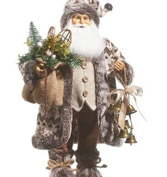 18" Burlap Snowshoe Santa