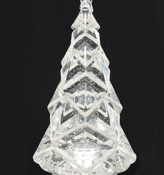 Clear Shimmer Christmas Tree Snowglobe