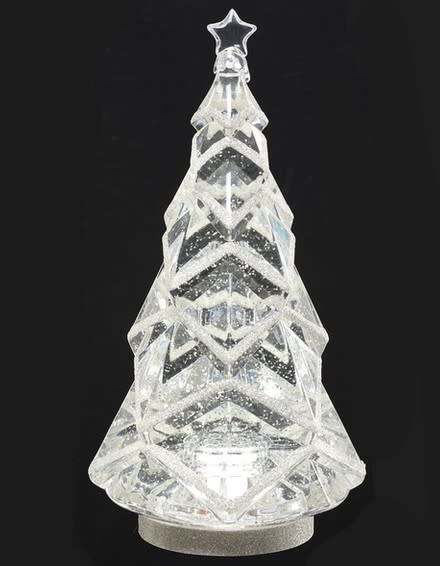 Clear Shimmer Christmas Tree Snowglobe