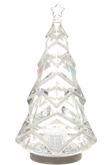 Clear Shimmer Christmas Tree Snowglobe