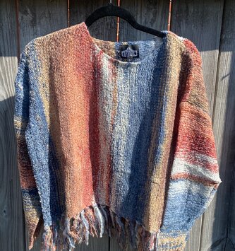 Rusty Striped Lightweight Pull Over w/ Fringe