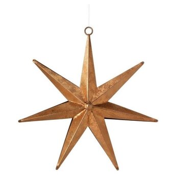 Copper Metal Star of Bethlehem