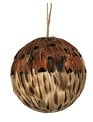 4" Natural Feather Ball Ornament (2-Styles)