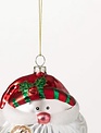 Metallic Santa Glass Ornament (2-Styles)