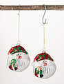 Metallic Santa Glass Ornament (2-Styles)