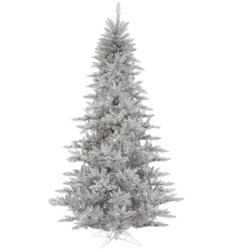 4.5' Retro Silver Tinsel Tree