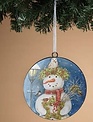 Metal Snowman Garden Disk Ornament (2-Styles)