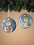 Metal Snowman Garden Disk Ornament (2-Styles)