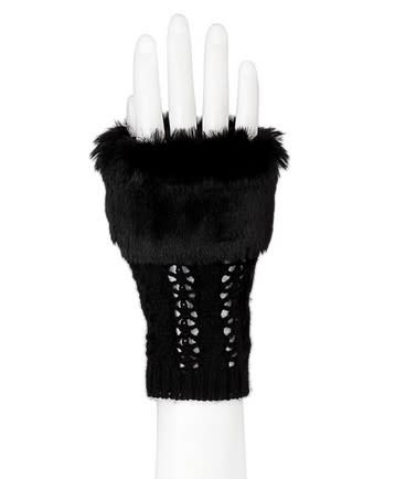 Fingerless Fur Gloves (2-Colors)