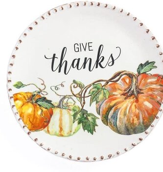 Give Thanks Pumpkin Plate